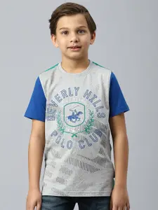 Beverly Hills Polo Club Boys Typography Printed Round Neck Pure Cotton T-shirt