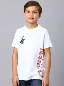 Beverly Hills Polo Club Boys Typography Printed Round Neck Pure Cotton T-shirt