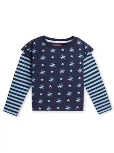 Beverly Hills Polo Club Girls Printed Cotton Long Sleeves Casual T-shirt