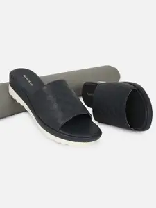 Allen Solly Woman Textured Open Toe Flats