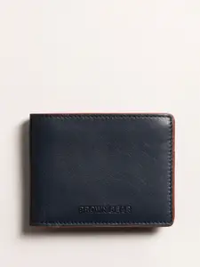 BROWN BEAR Men Leather Two Fold Wallet