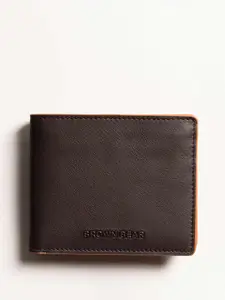 BROWN BEAR Men Leather Two Fold Wallet