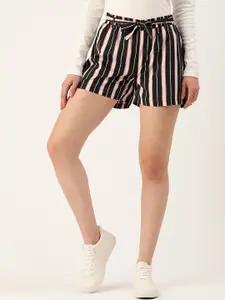 WISSTLER Women Mid-Rise Striped Shorts