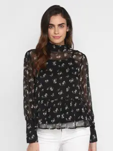 HOUSE OF KKARMA Floral Printed High Neck Top
