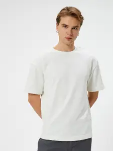 Koton Drop Shoulder Sleeves Pure Cotton Oversized Casual T-shirt