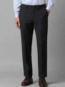 Louis Philippe Men Checked Slim Fit Formal Trousers