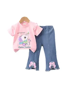 StyleCast x Revolte Girls Printed T-shirt with Trousers