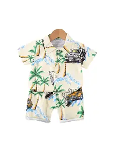 StyleCast x Revolte Boys Short Sleeves Printed Shirt with Shorts