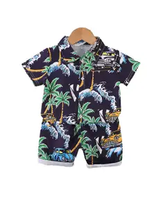 StyleCast x Revolte Boys Short Sleeves Printed Shirt with Shorts