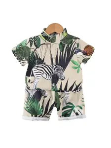 StyleCast x Revolte Boys Printed Short Sleeves Shirt With Shorts