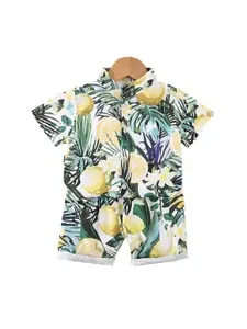 StyleCast x Revolte Boys Printed Short Sleeves Shirt With Shorts