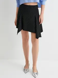 Koton Striped Flared Mini Skirts