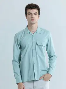 Snitch Blue Classic Long Sleeves Cotton Casual Shirt