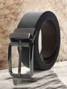 KAEZRI Men Textured Leather Reversible Formal Belt