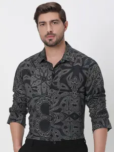 Mufti Geometric Printed Casual Shirt