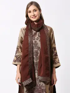 Cloth Haus India Women Brocade Border Scarf