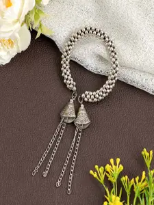 UNIVERSITY TRENDZ Women Oxidised Silver-Plated Cuff Bracelet