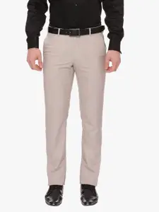 Van Heusen Men Khaki Slim Fit Solid Chinos