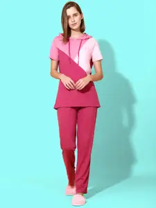 She N She Colourblocked Night suit With Shorts