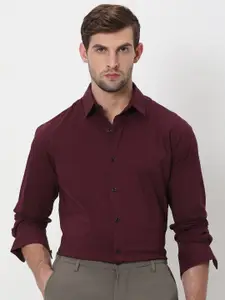 Mufti Slim Fit Spread Collar Casual Shirt