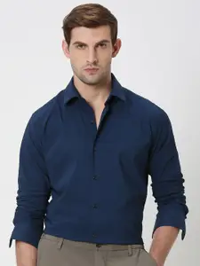 Mufti Slim Fit Spread Collar Casual Shirt