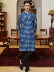 See Designs Floral Printed Regular Pure Cotton Kurta with Pyjamas