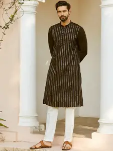 See Designs Regular Sequinned Chanderi Silk Kurta with Pyjamas