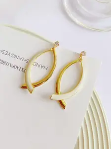 MYKI Gold-Plated Contemporary Hoop Earrings