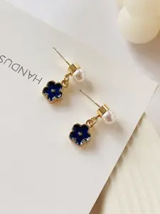 MYKI Gold-Plated Floral Drop Earrings
