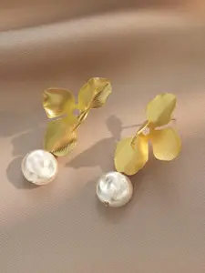 MYKI Gold-Plated Contemporary Drop Earrings