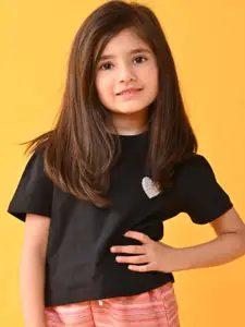 Anthrilo Girls SS24 Round Neck Short Sleeves Pure Cotton T-shirt