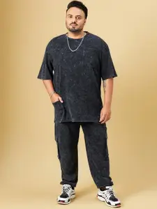 Bewakoof Heavy Duty Round Neck T-Shirt With Joggers  Plus Size Co-Ords