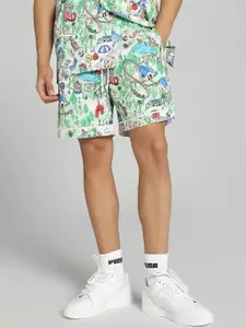 Puma Men The Fairgrounds Resort Abstract Printed Basketball Shorts