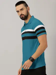 AUSK Striped Polo Collar Short Sleeves Regular T-shirt