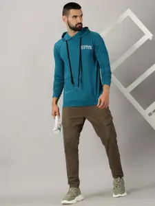 AUSK Typography Printed Long Sleeves Hooded Tshirt