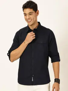 Provogue Men Premium Slim Fit Opaque Casual Shirt