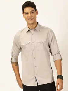 Provogue Men Premium Slim Fit Opaque Casual Shirt