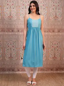 Vishudh Ethnic Motifs Shoulder Strap Yoke Design Kurta