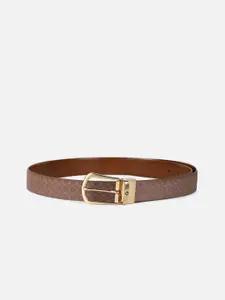 Louis Philippe Men Printed Genuine Leather Belt