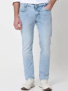 Mufti Men Slim Fit Heavy Fade Clean Look Stretchable Jeans