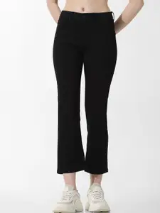 ONLY Women Flared High-Rise Mildly Distressed Stretchable Jeans