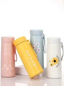 WELOUR Multicoloured Set of 4 Glass Printed Water Bottle