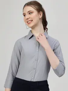FITHUB Spread Collar Cotton Formal Shirt
