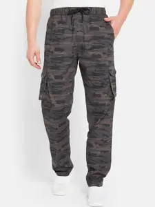 Octave Men Camouflage Printed Cotton Cargo Track Pants