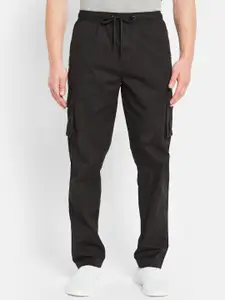 Octave Men Mid-Rise Cotton Cargo Track Pants