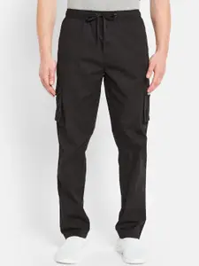 Octave Men Mid-Rise Cotton Cargo Track Pants