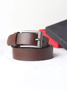 The Roadster Lifestyle Co. Men Textured Genuine Leather Belt