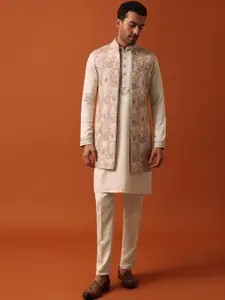 KALKI Fashion Men Ethnic Motifs Regular Kurta with Trousers