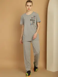 MACK JONNEY Printed T-shirt & Track Pants Co-Ords Set