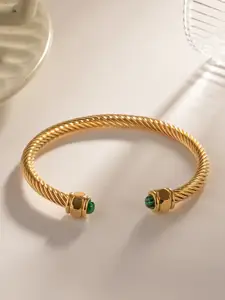 Dorada Jewellery Women Gold-Plated Cuff Bracelet